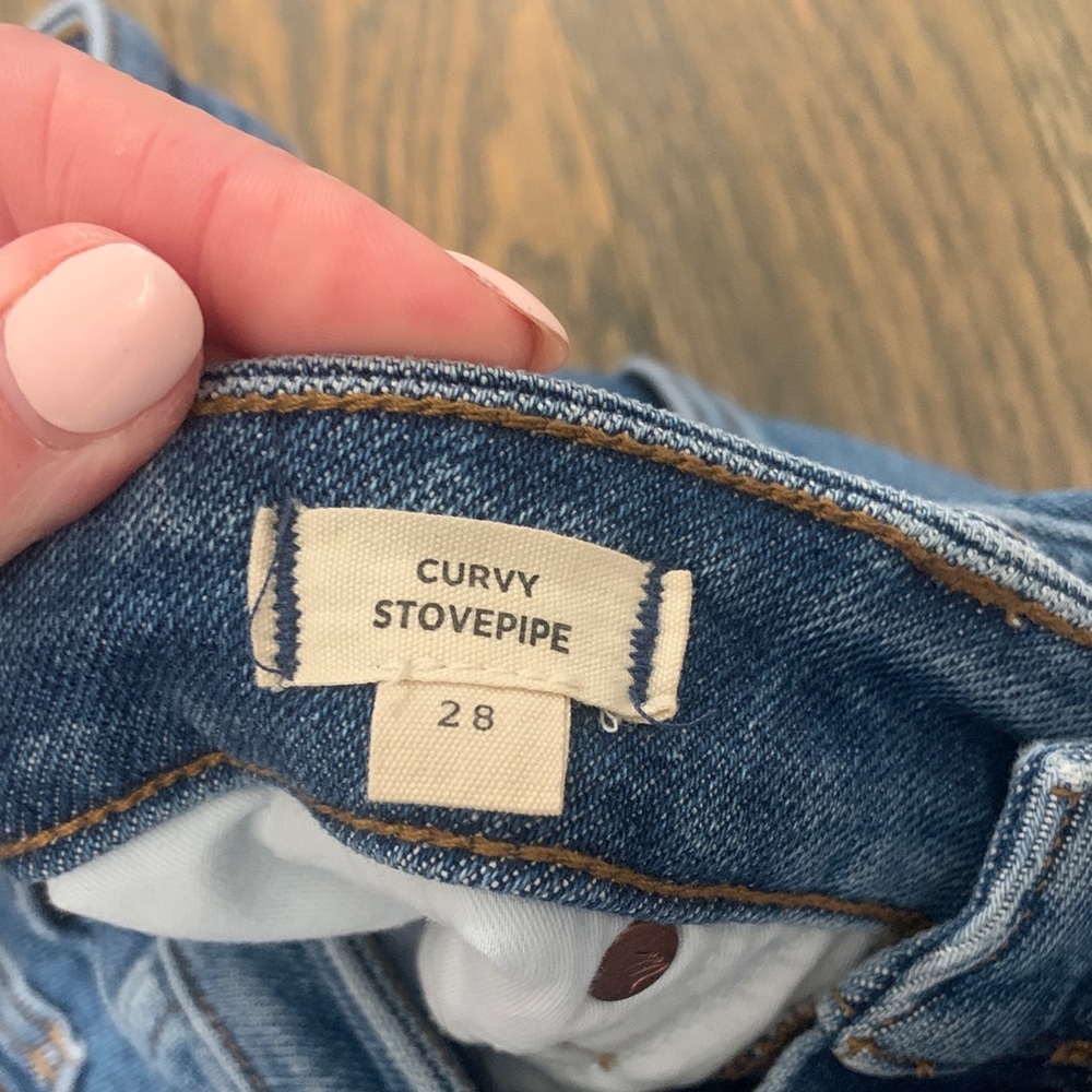 Madewell Classic Blue Denim Pants - Picture 2 of 3